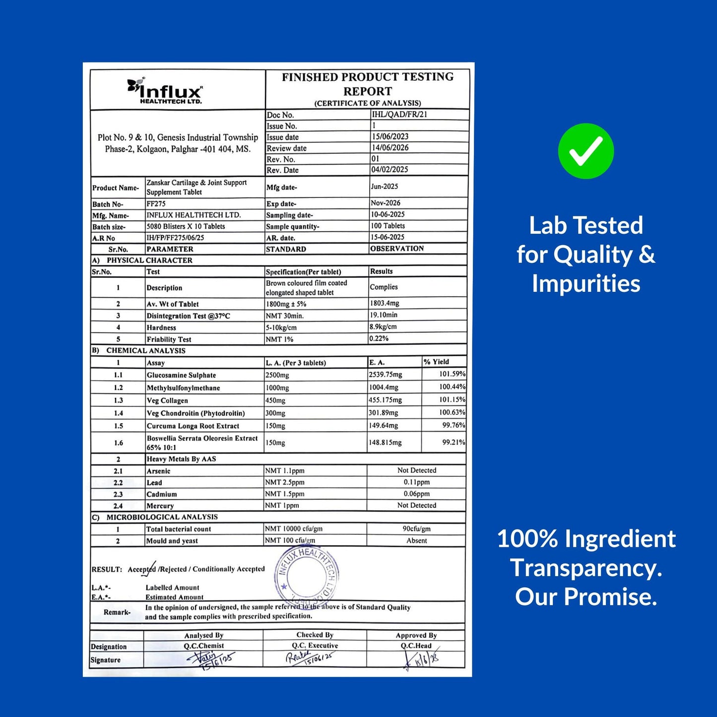 Cartilage & Joint Support Supplement