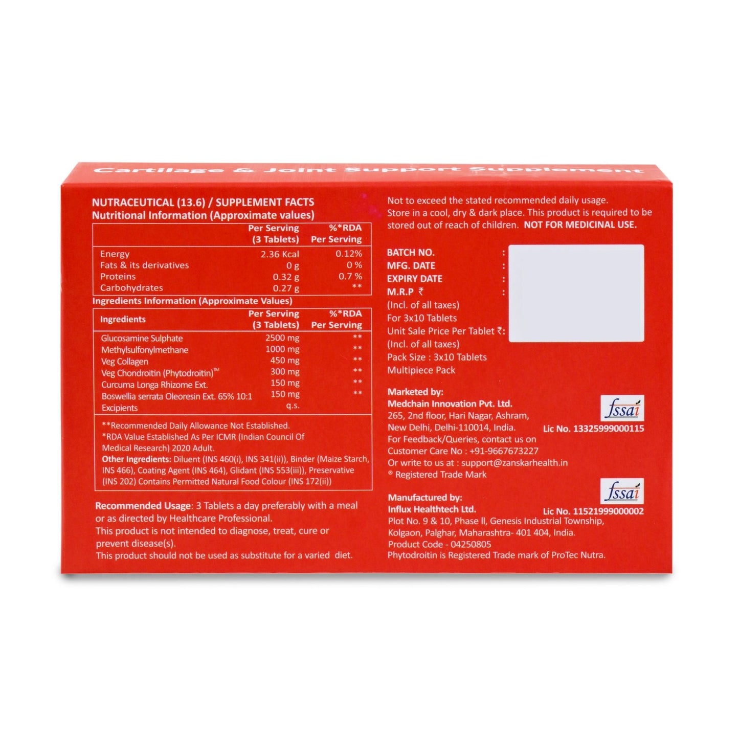 Cartilage & Joint Support Supplement