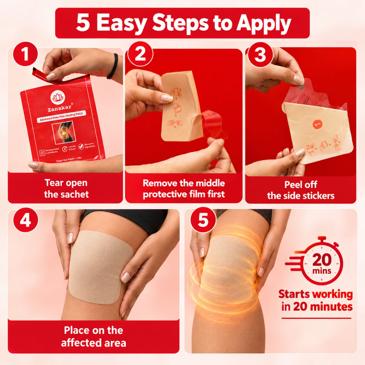 Advanced Knee Pain Healing Patch